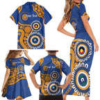 Eagles NAIDOC 2026 Personalised Family Matching Short Sleeve Bodycon Dress and Hawaiian Shirt 50 Years of Deadly Aboriginal Art