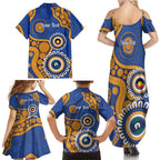 Eagles NAIDOC 2026 Personalised Family Matching Summer Maxi Dress and Hawaiian Shirt 50 Years of Deadly Aboriginal Art