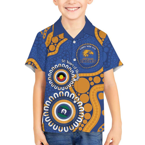Eagles NAIDOC 2026 Personalised Family Matching Summer Maxi Dress and Hawaiian Shirt 50 Years of Deadly Aboriginal Art