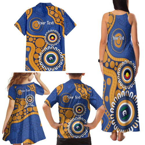 Eagles NAIDOC 2026 Personalised Family Matching Tank Maxi Dress and Hawaiian Shirt 50 Years of Deadly Aboriginal Art