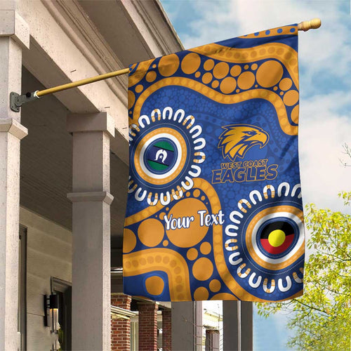 Eagles NAIDOC 2026 Personalised Garden Flag 50 Years of Deadly Aboriginal Art