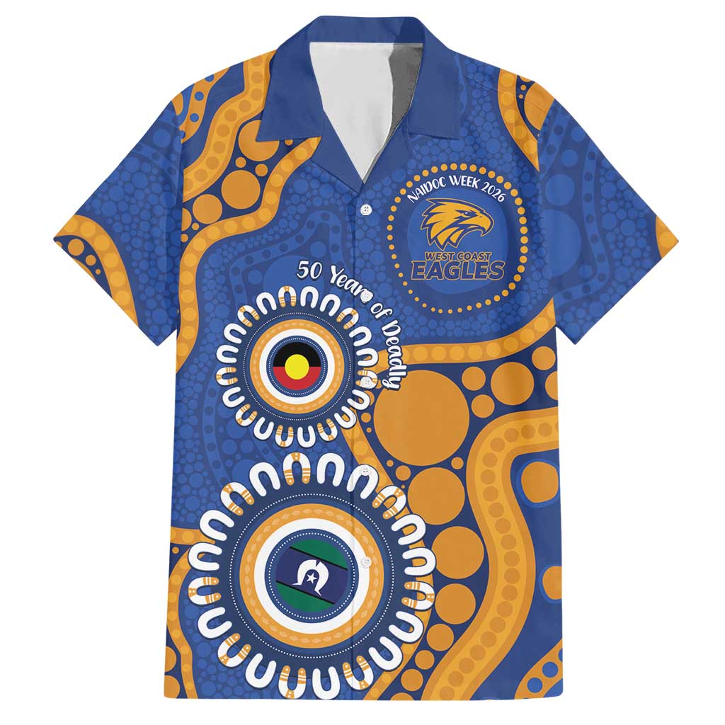 Eagles NAIDOC 2026 Personalised Hawaiian Shirt 50 Years of Deadly Aboriginal Art