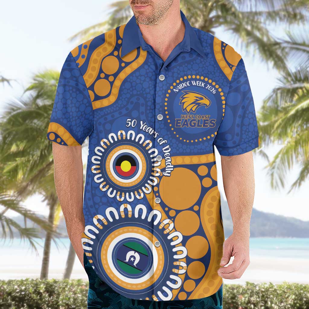 Eagles NAIDOC 2026 Personalised Hawaiian Shirt 50 Years of Deadly Aboriginal Art