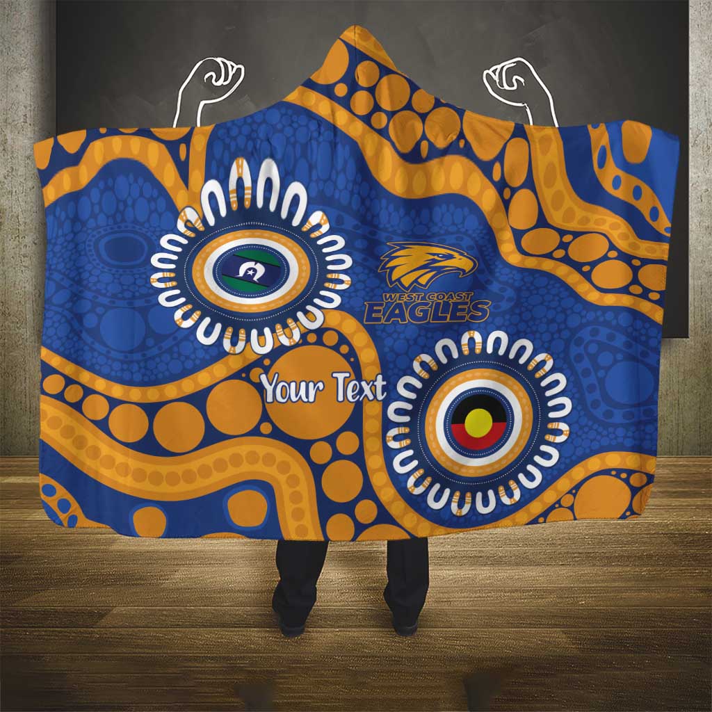 Eagles NAIDOC 2026 Personalised Hooded Blanket 50 Years of Deadly Aboriginal Art