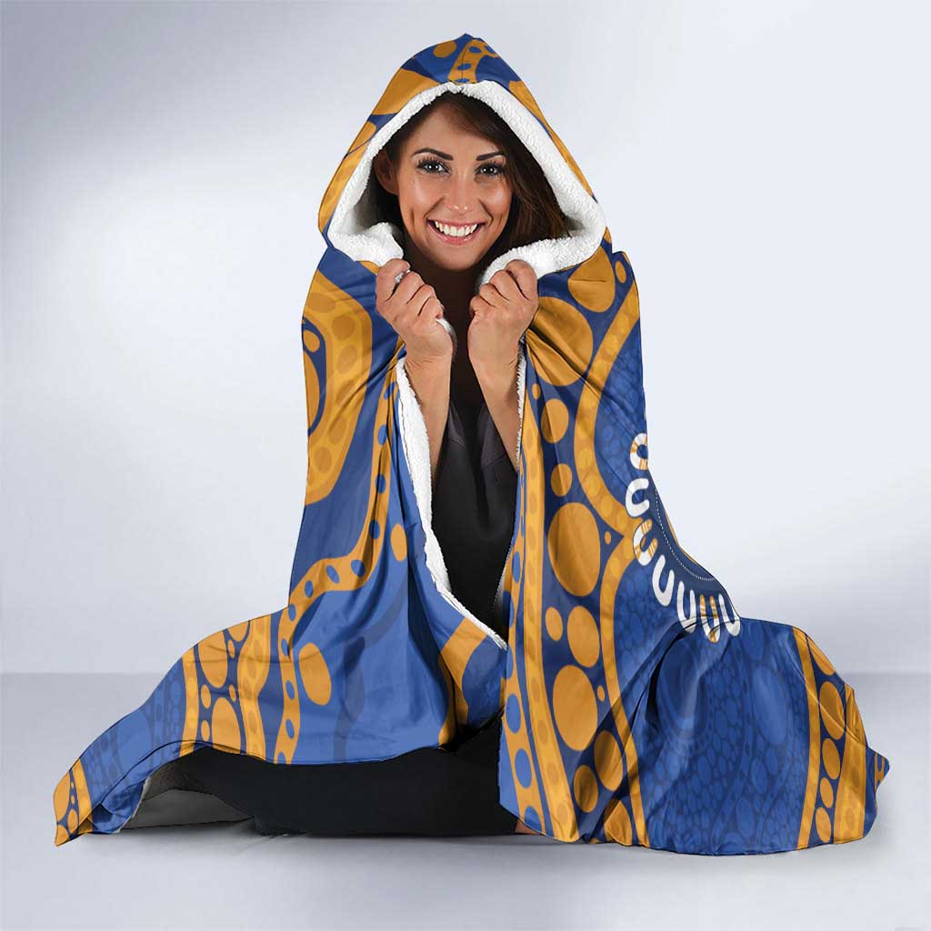 Eagles NAIDOC 2026 Personalised Hooded Blanket 50 Years of Deadly Aboriginal Art