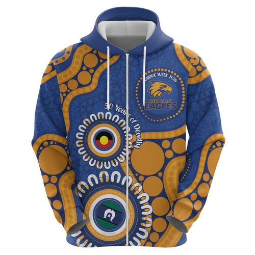 Eagles NAIDOC 2026 Personalised Hoodie 50 Years of Deadly Aboriginal Art
