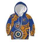 Eagles NAIDOC 2026 Personalised Kid Hoodie 50 Years of Deadly Aboriginal Art