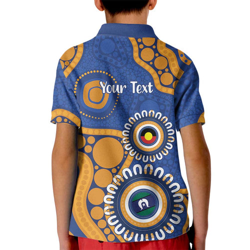 Eagles NAIDOC 2026 Personalised Kid Polo Shirt 50 Years of Deadly Aboriginal Art