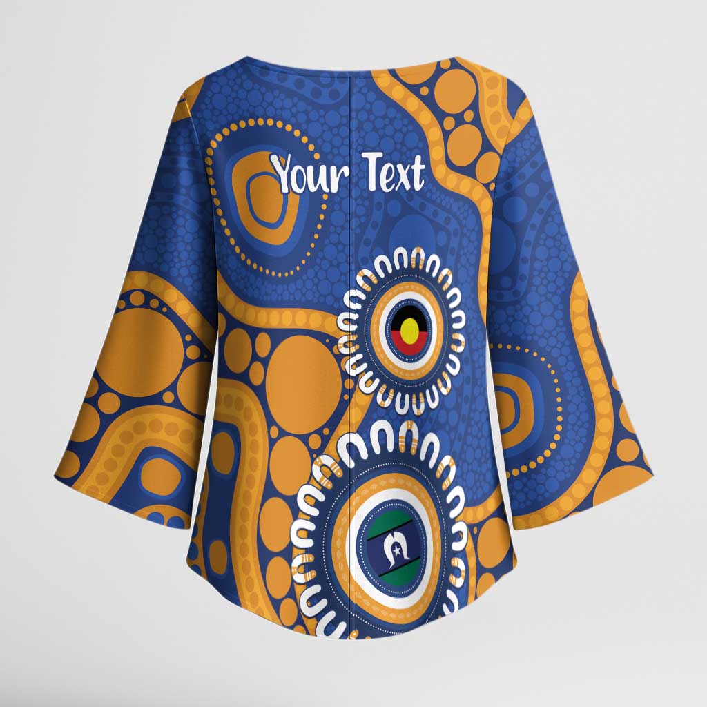 Eagles NAIDOC 2026 Personalised Kimono Sleeve Blouse 50 Years of Deadly Aboriginal Art