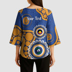 Eagles NAIDOC 2026 Personalised Kimono Sleeve Blouse 50 Years of Deadly Aboriginal Art