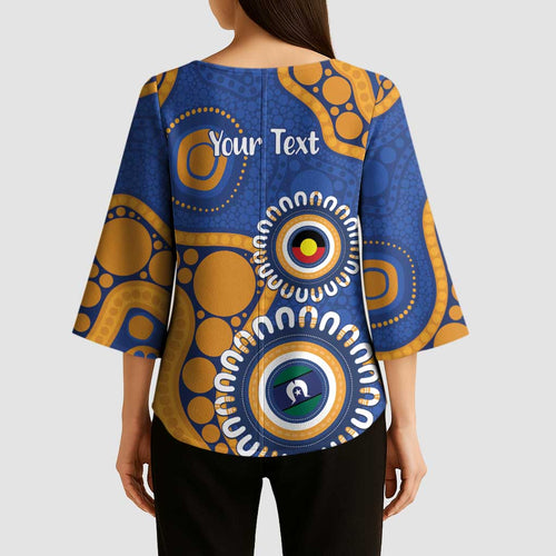 Eagles NAIDOC 2026 Personalised Kimono Sleeve Blouse 50 Years of Deadly Aboriginal Art