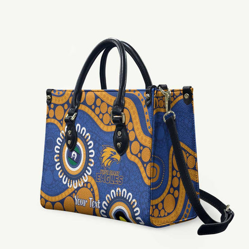 Eagles NAIDOC 2026 Personalised Leather Bag 50 Years of Deadly Aboriginal Art