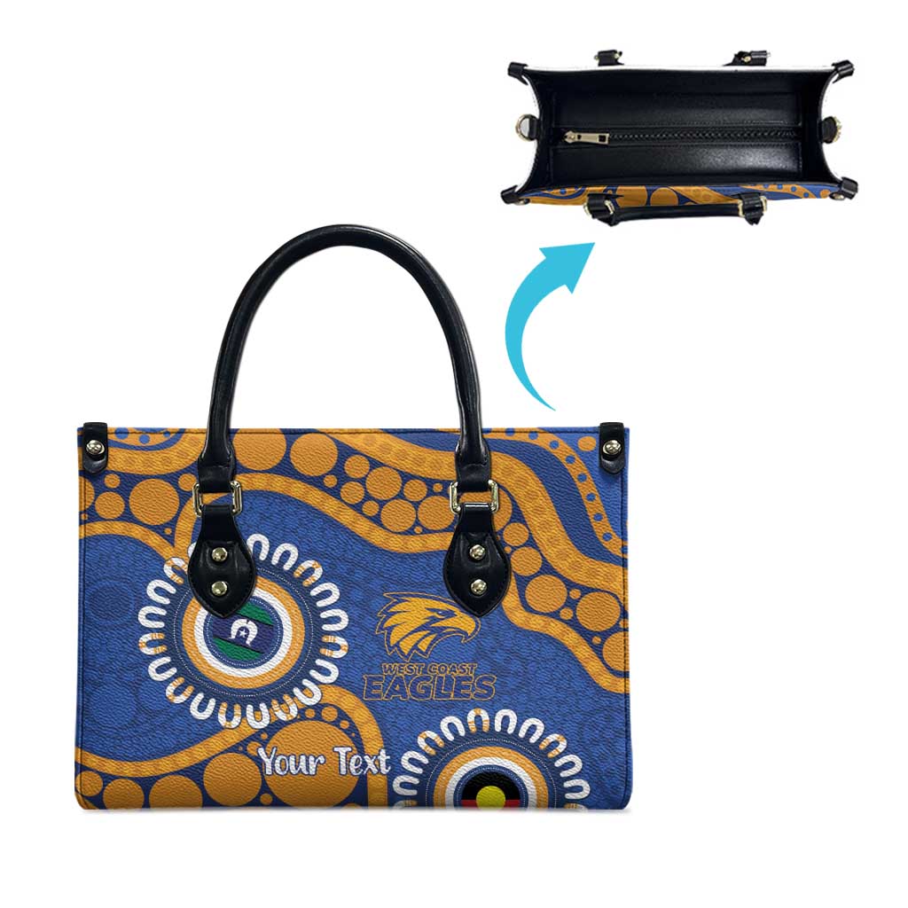 Eagles NAIDOC 2026 Personalised Leather Bag 50 Years of Deadly Aboriginal Art