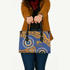 Eagles NAIDOC 2026 Personalised Leather Bag 50 Years of Deadly Aboriginal Art