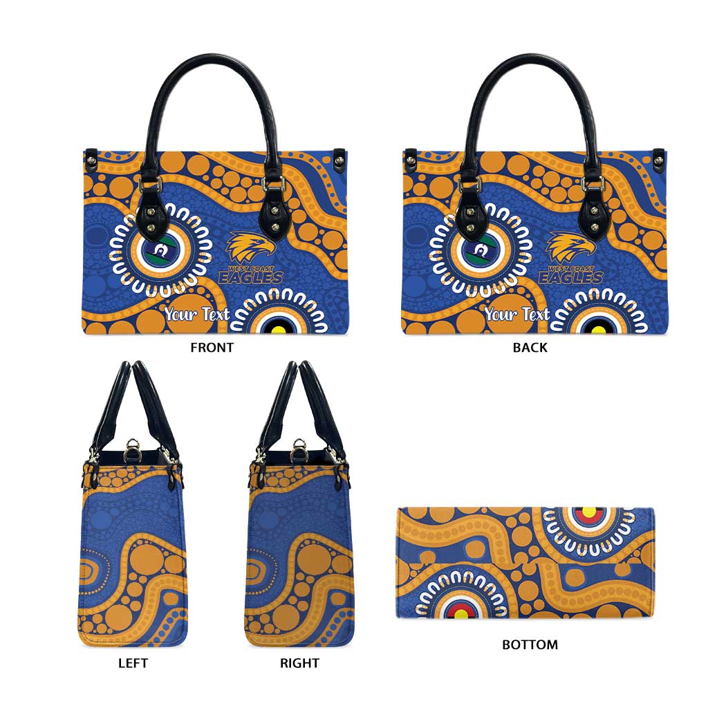 Eagles NAIDOC 2026 Personalised Leather Bag 50 Years of Deadly Aboriginal Art