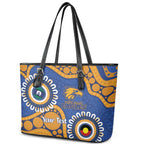 Eagles NAIDOC 2026 Personalised Leather Tote Bag 50 Years of Deadly Aboriginal Art