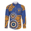 Eagles NAIDOC 2026 Personalised Long Sleeve Button Shirt 50 Years of Deadly Aboriginal Art