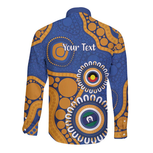 Eagles NAIDOC 2026 Personalised Long Sleeve Button Shirt 50 Years of Deadly Aboriginal Art