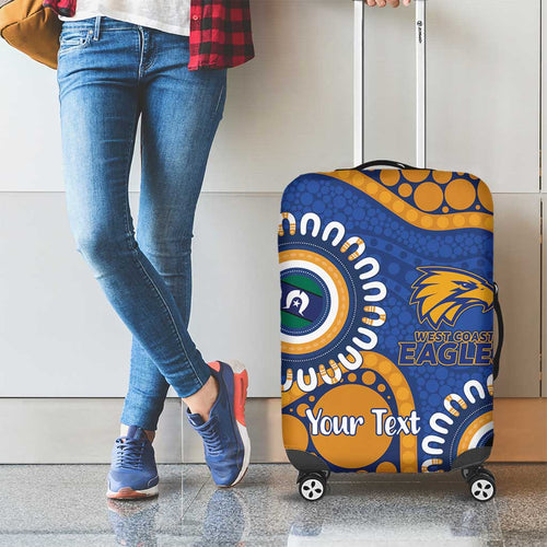 Eagles NAIDOC 2026 Personalised Luggage Cover 50 Years of Deadly Aboriginal Art