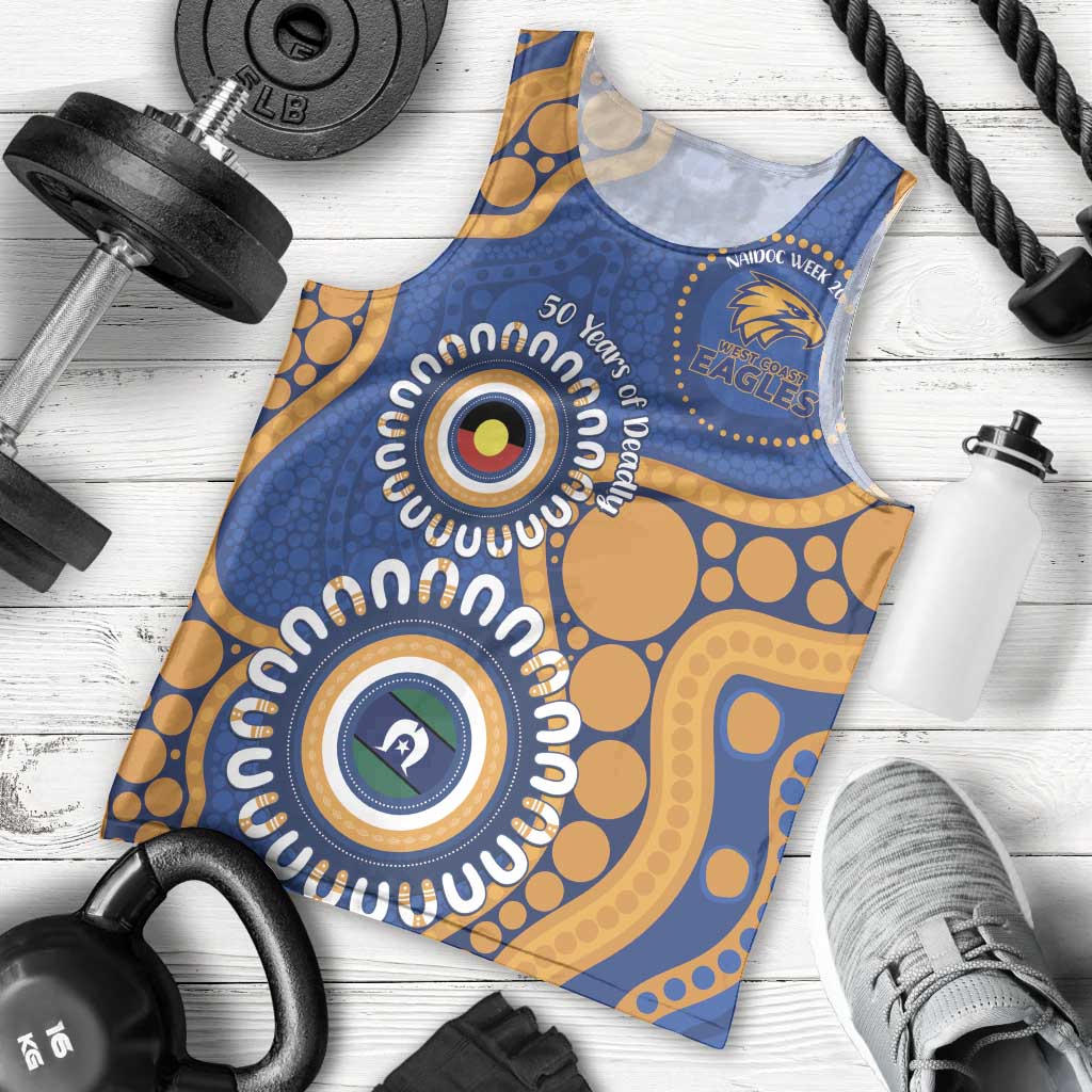 Eagles NAIDOC 2026 Personalised Men Tank Top 50 Years of Deadly Aboriginal Art