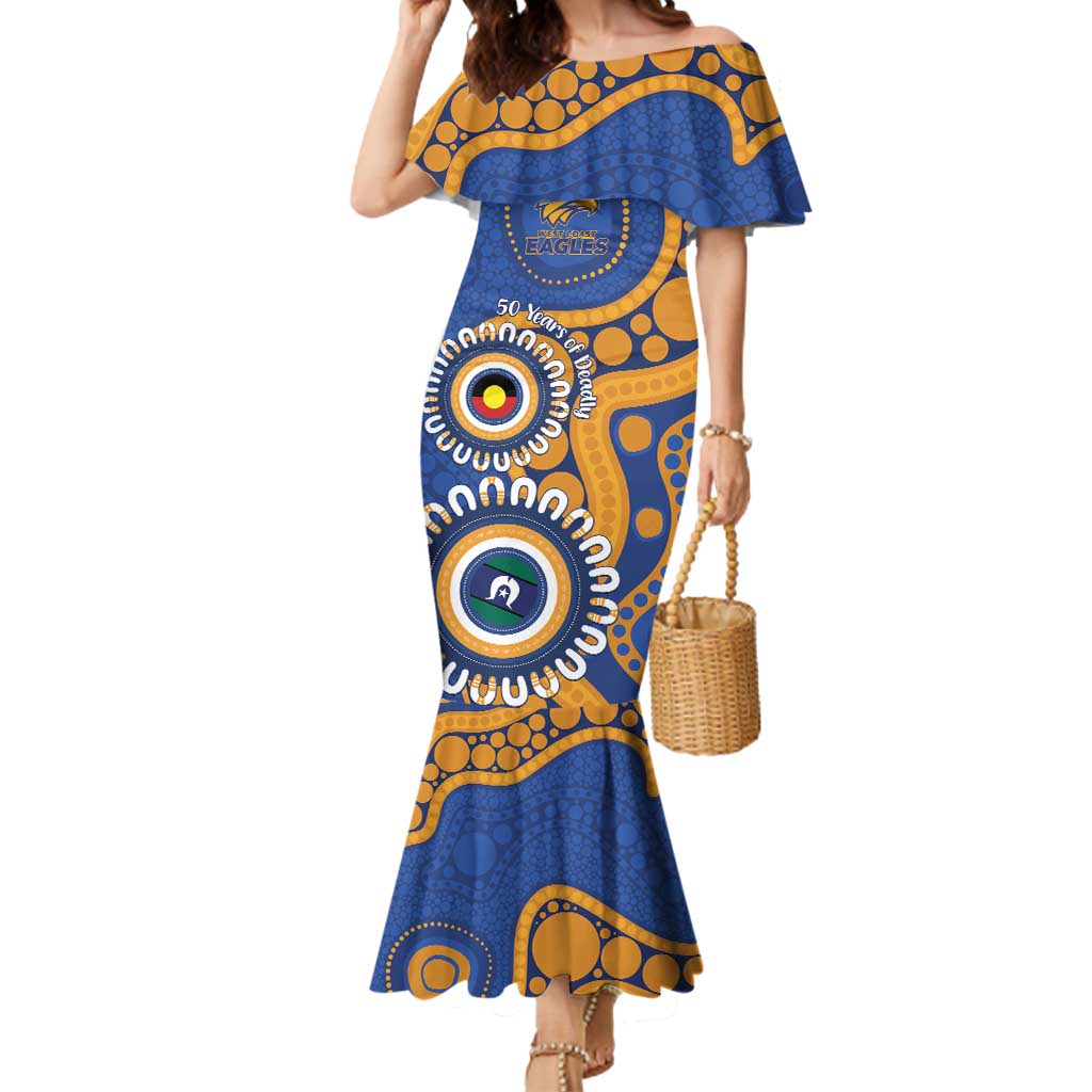 Eagles NAIDOC 2026 Personalised Mermaid Dress 50 Years of Deadly Aboriginal Art