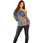Eagles NAIDOC 2026 Personalised Off Shoulder Sweater 50 Years of Deadly Aboriginal Art