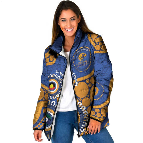 Eagles NAIDOC 2026 Personalised Padded Jacket 50 Years of Deadly Aboriginal Art