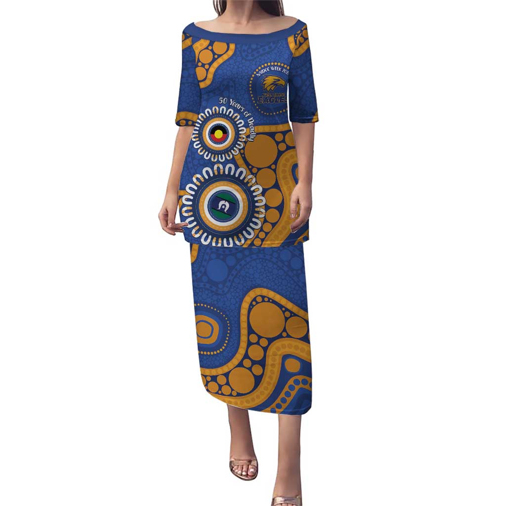 Eagles NAIDOC 2026 Personalised Puletasi 50 Years of Deadly Aboriginal Art