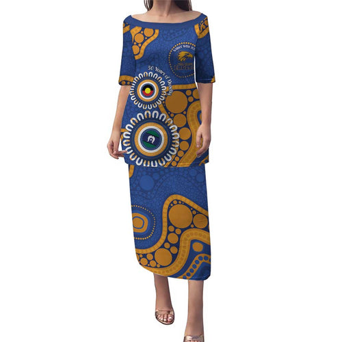 Eagles NAIDOC 2026 Personalised Puletasi 50 Years of Deadly Aboriginal Art