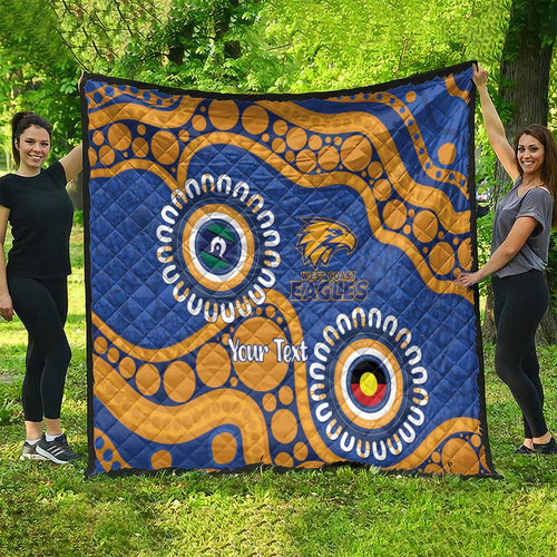 Eagles NAIDOC 2026 Personalised Quilt 50 Years of Deadly Aboriginal Art
