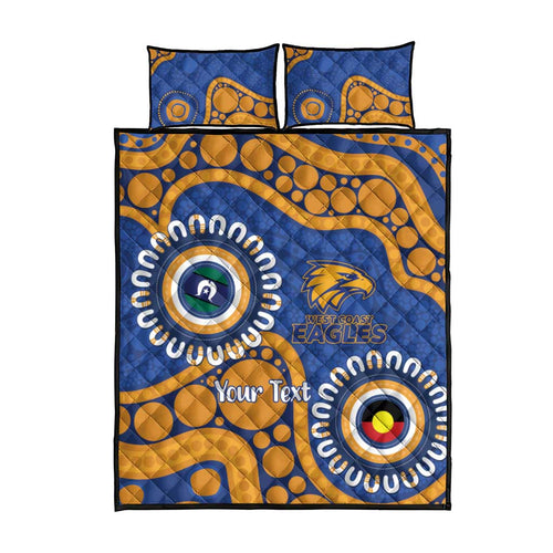 Eagles NAIDOC 2026 Personalised Quilt Bed Set 50 Years of Deadly Aboriginal Art