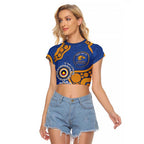 Eagles NAIDOC 2026 Personalised Raglan Cropped T Shirt 50 Years of Deadly Aboriginal Art