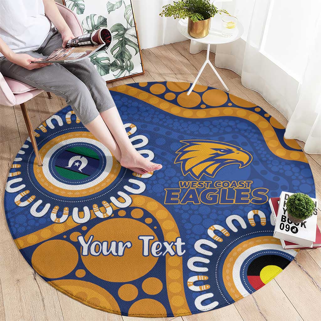 Eagles NAIDOC 2026 Personalised Round Carpet 50 Years of Deadly Aboriginal Art