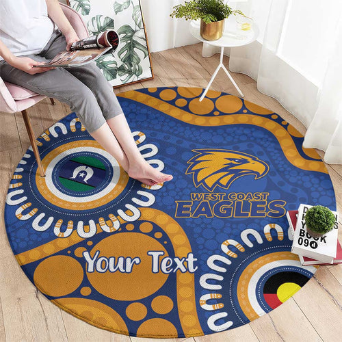 Eagles NAIDOC 2026 Personalised Round Carpet 50 Years of Deadly Aboriginal Art