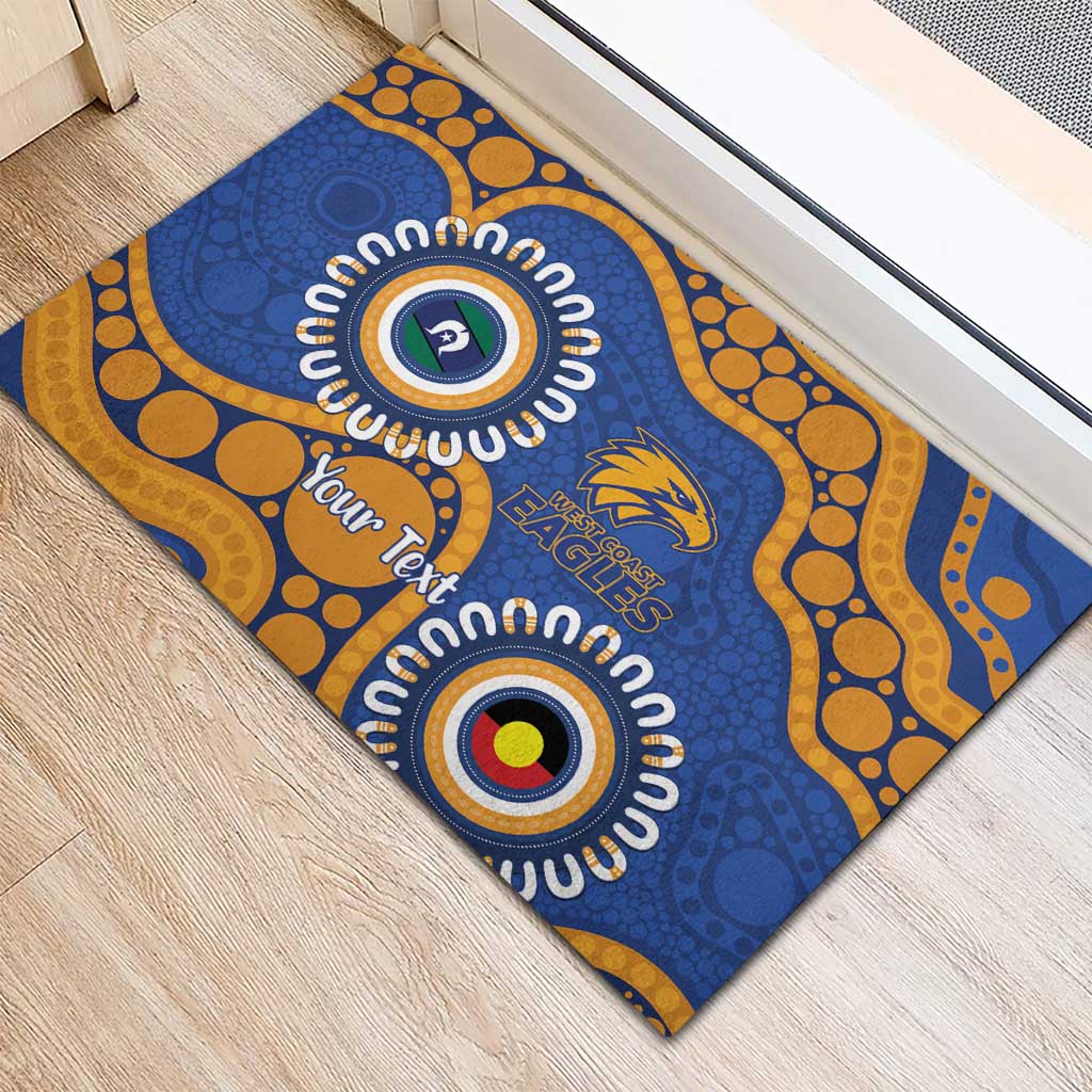 Eagles NAIDOC 2026 Personalised Rubber Doormat 50 Years of Deadly Aboriginal Art