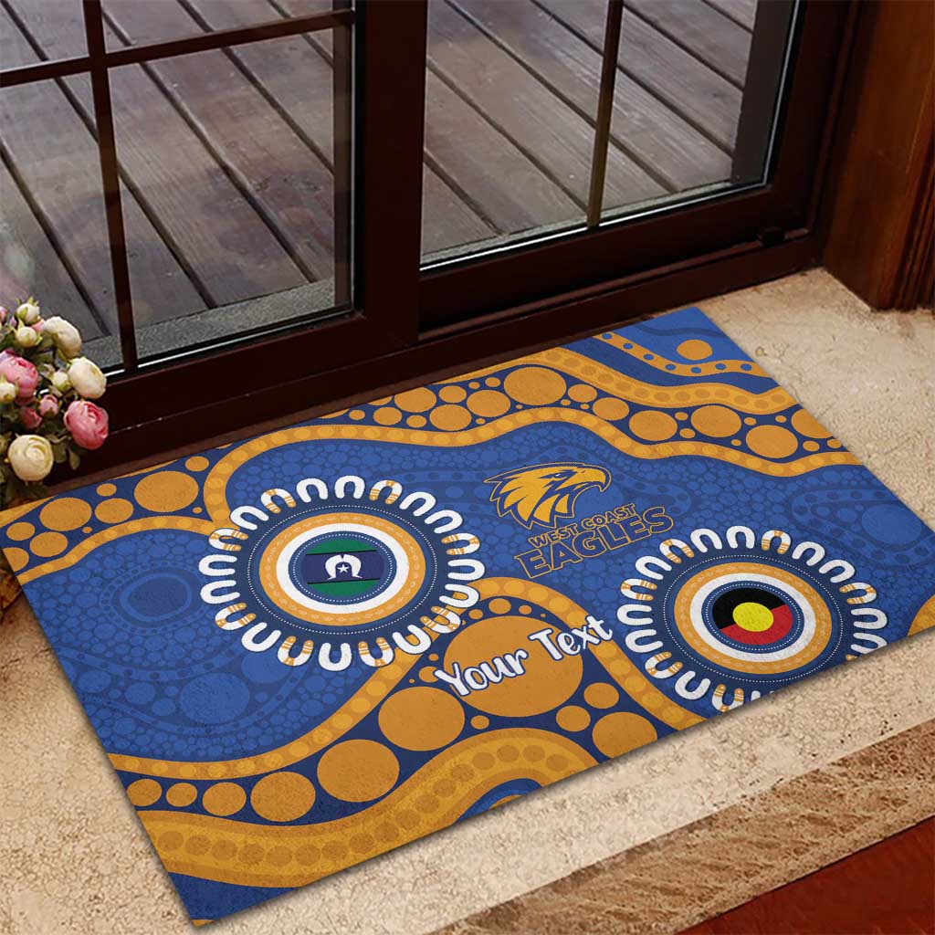Eagles NAIDOC 2026 Personalised Rubber Doormat 50 Years of Deadly Aboriginal Art