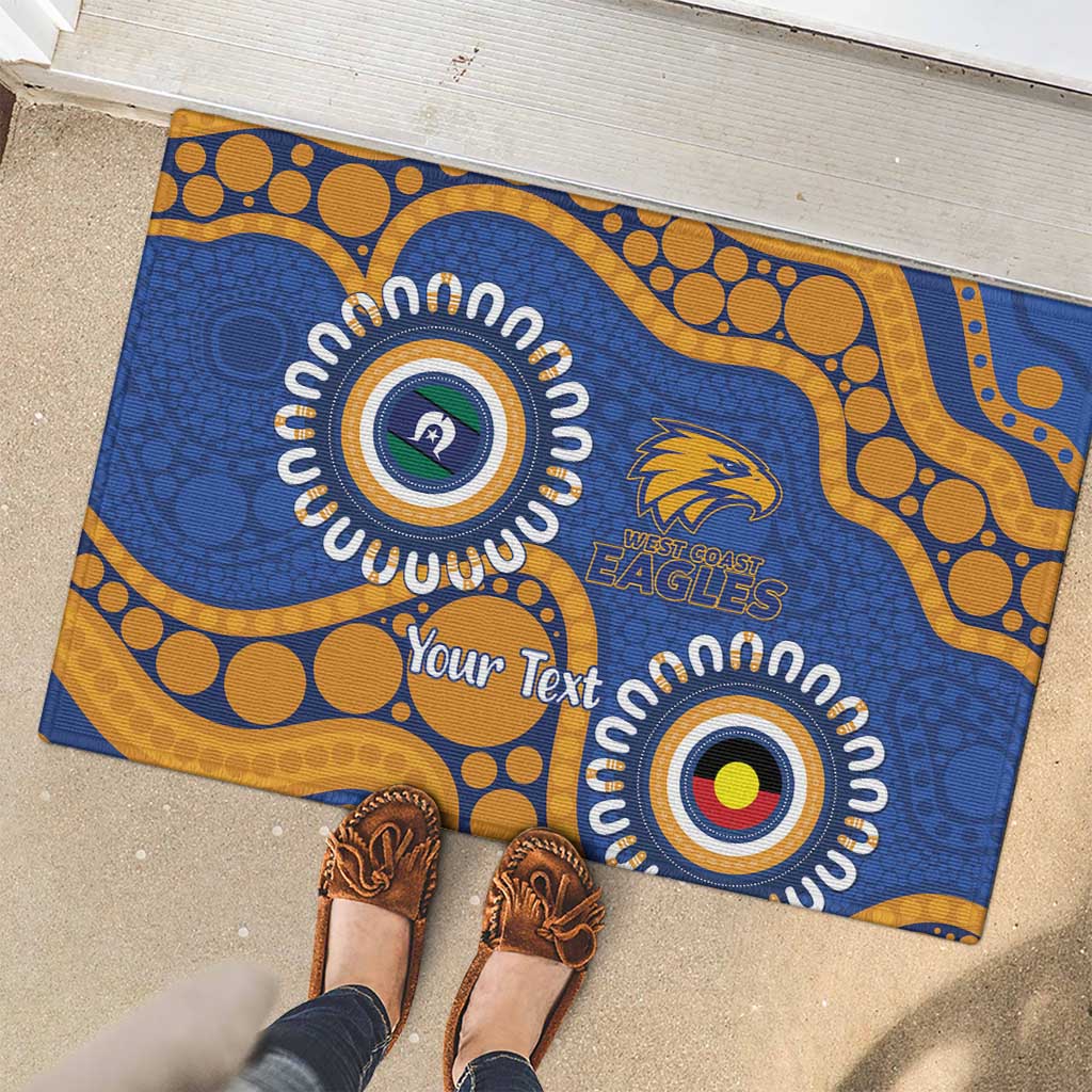 Eagles NAIDOC 2026 Personalised Rubber Doormat 50 Years of Deadly Aboriginal Art