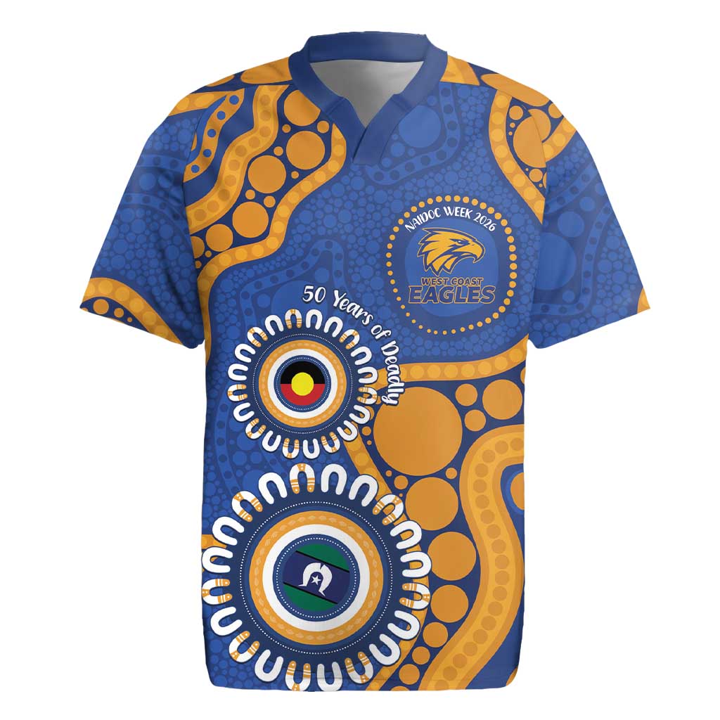 Eagles NAIDOC 2026 Personalised Rugby Jersey 50 Years of Deadly Aboriginal Art