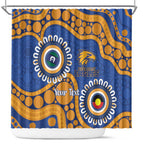 Eagles NAIDOC 2026 Personalised Shower Curtain 50 Years of Deadly Aboriginal Art