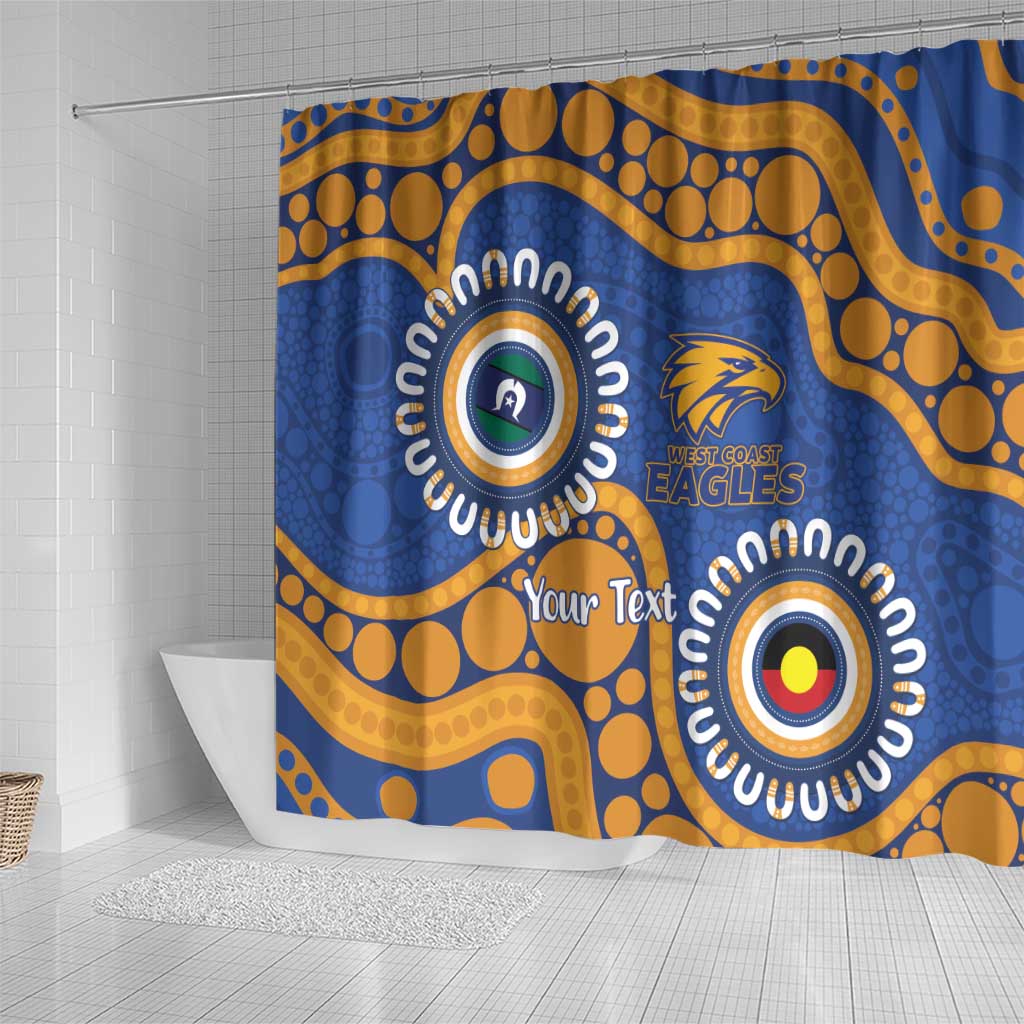 Eagles NAIDOC 2026 Personalised Shower Curtain 50 Years of Deadly Aboriginal Art
