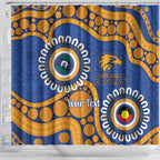 Eagles NAIDOC 2026 Personalised Shower Curtain 50 Years of Deadly Aboriginal Art