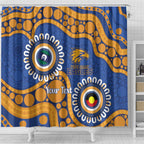 Eagles NAIDOC 2026 Personalised Shower Curtain 50 Years of Deadly Aboriginal Art