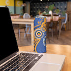 Eagles NAIDOC 2026 Personalised Skinny Tumbler 50 Years of Deadly Aboriginal Art