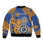 Eagles NAIDOC 2026 Personalised Sleeve Zip Bomber Jacket 50 Years of Deadly Aboriginal Art