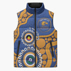 Eagles NAIDOC 2026 Personalised Sleeveless Puffer Jacket 50 Years of Deadly Aboriginal Art