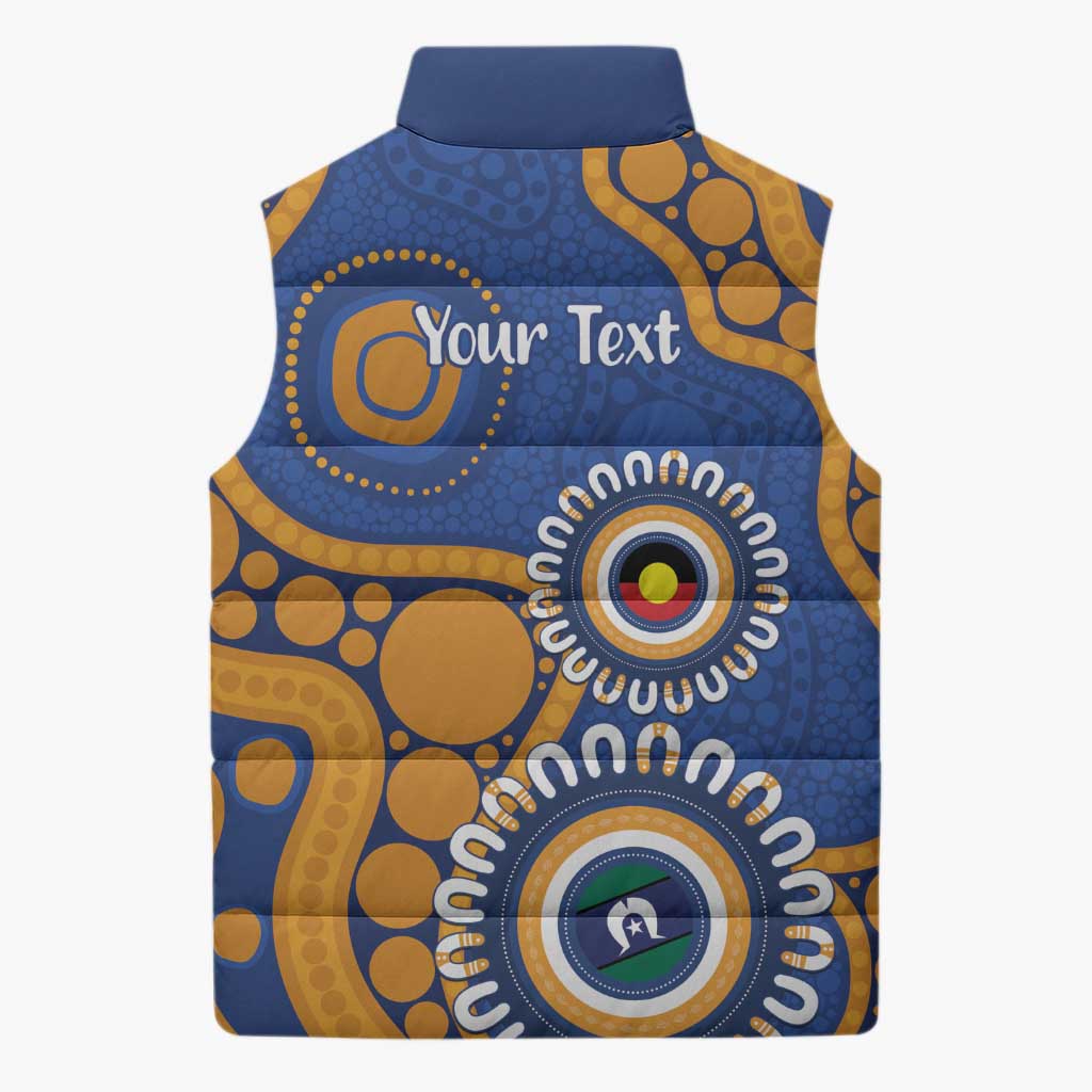 Eagles NAIDOC 2026 Personalised Sleeveless Puffer Jacket 50 Years of Deadly Aboriginal Art
