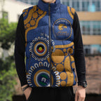 Eagles NAIDOC 2026 Personalised Sleeveless Puffer Jacket 50 Years of Deadly Aboriginal Art