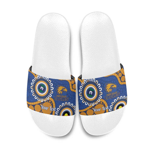 Eagles NAIDOC 2026 Personalised Slide Sandals 50 Years of Deadly Aboriginal Art