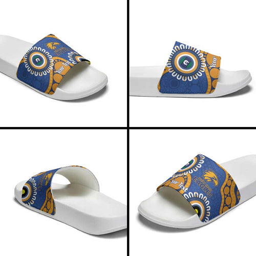 Eagles NAIDOC 2026 Personalised Slide Sandals 50 Years of Deadly Aboriginal Art