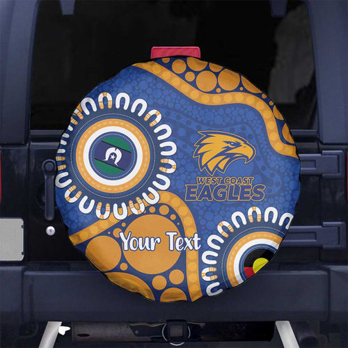 Eagles NAIDOC 2026 Personalised Spare Tire Cover 50 Years of Deadly Aboriginal Art